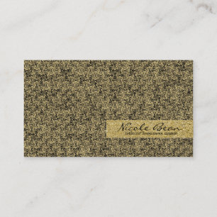 Carte De Visite Gold Faux Foil Design moderne Élégant Glamour