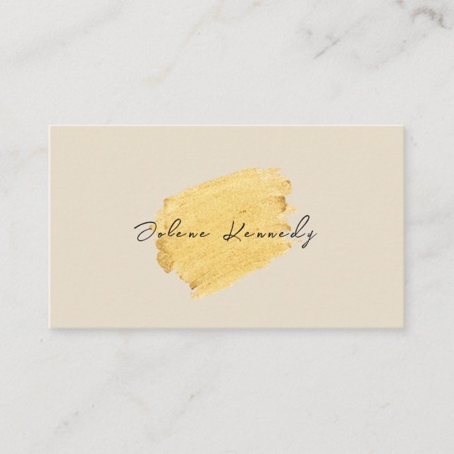 Carte De Visite Gold Faux Moderne Professionnel Luxe Chic Unique (Devant)