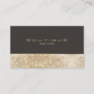 Carte De Visite Gold FAUX Sequins Suede Look Beauté & mode chic
