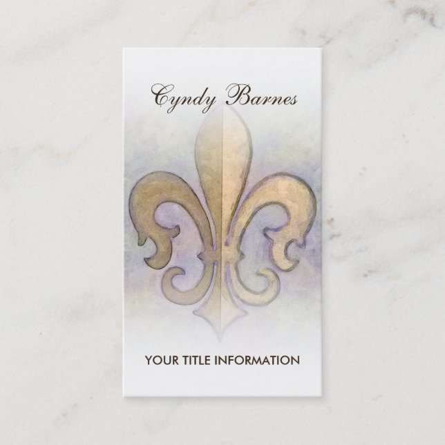 Carte de visite Gold Fleur de Lis (Devant)
