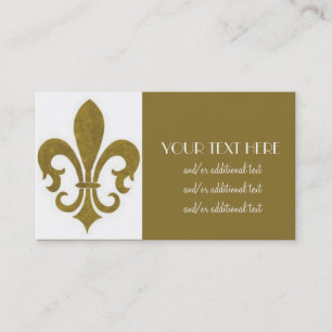 Carte De Visite Gold Fleur De Lis