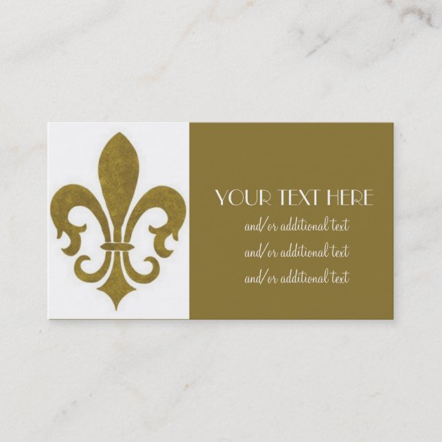 Carte De Visite Gold Fleur De Lis (Devant)