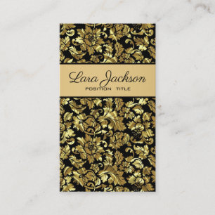 Carte de visite Gold Floral Damques