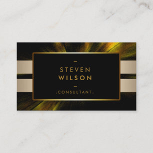 Carte De Visite Gold Foil Faux Web Modern Computer Financial