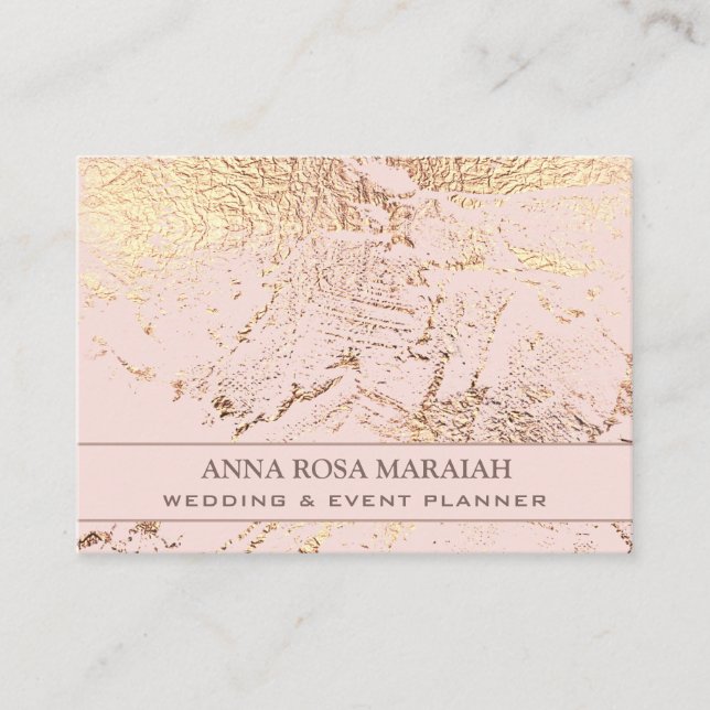 Carte De Visite *~* Gold Foil Pastel Beauty Mariage Élégant  (Devant)