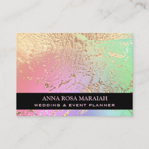 Carte De Visite *~* Gold Foil Rainbow Beauty Mariage Élégant  