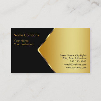 Carte De Visite Gold Foil Retro Crown logo Services financiers