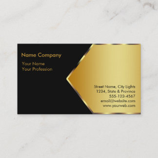 Carte De Visite Gold Foil Retro Crown logo Services financiers