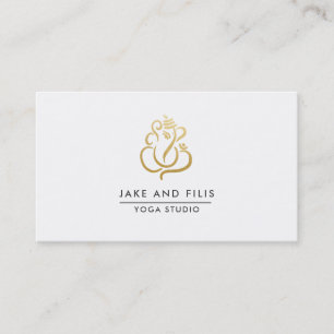 Carte De Visite Gold Ganesh Indian God Yoga Studio