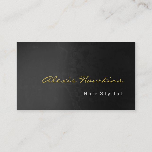 Carte De Visite Gold Grey Hair Style Consultant maquillage Artiste (Devant)