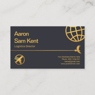 Carte De Visite Gold Hawk Line Global Blue Logistics Supply