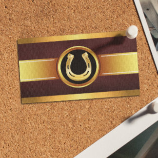 Carte De Visite Gold Horseshoe Equine Care