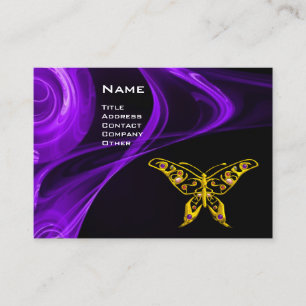 Carte De Visite GOLD HYPER BUTTERFLY violet Ultra violet noir