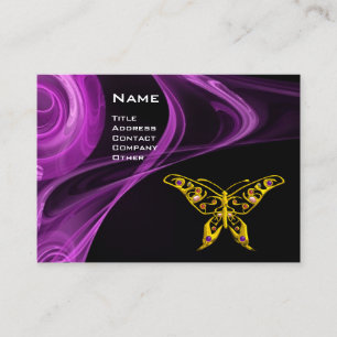Carte De Visite GOLD HYPER BUTTERFLY violet Ultra violet noir