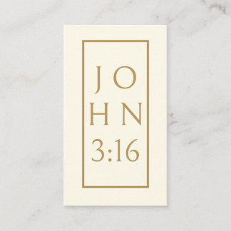 Carte De Visite GOLD John 3:16 Évangile Tract
