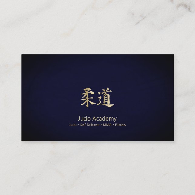Carte de visite Gold Judo Kanji (Devant)
