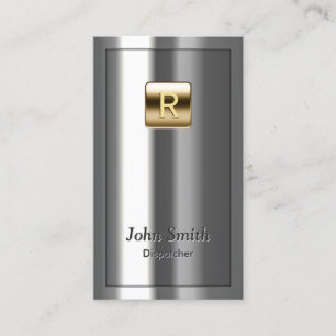 Carte De Visite Gold Logo métallc Dispatcher