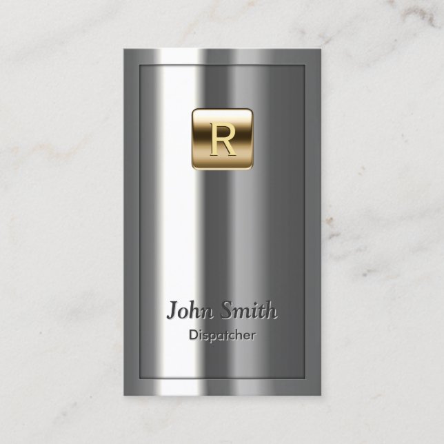 Carte De Visite Gold Logo métallc Dispatcher (Devant)