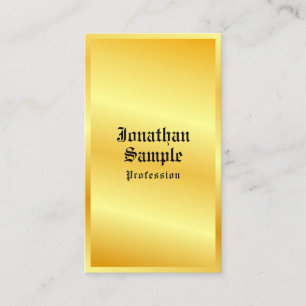 Carte De Visite Gold Look Classic Old Style Texte Élégant Modèle