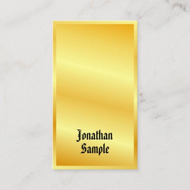 Carte De Visite Gold Look Elegant Modèle Classic Old Style Texte (Devant)