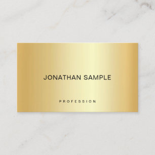 Carte De Visite Gold Look élégant Modèle simple moderne tendance