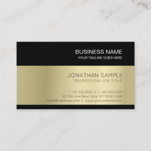 Carte De Visite Gold Look élégant moderne Premium Finition soie lu