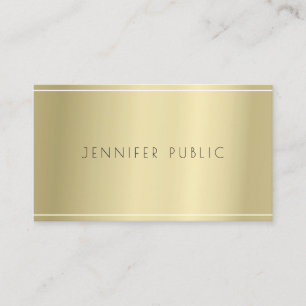 Carte De Visite Gold Look Simple Modèle professionnel
