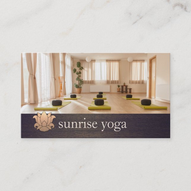 Carte De Visite Gold Lotus Yoga et méditation photo (Devant)