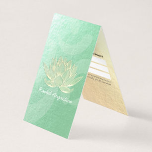 Carte De Visite Gold Lotus Yoga Meditation Instructeur Liste de pr