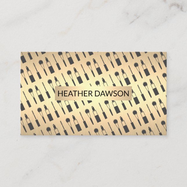 Carte De Visite Gold Lux / Speckled (maquillage) (Devant)