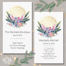 Gold Mandala Cristaux rose Psychique Spa Spirituel