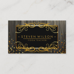 Carte De Visite Gold Mandala Décoratif Yoga Santé holistique