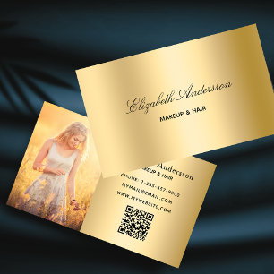 Carte De Visite Gold métal code qr