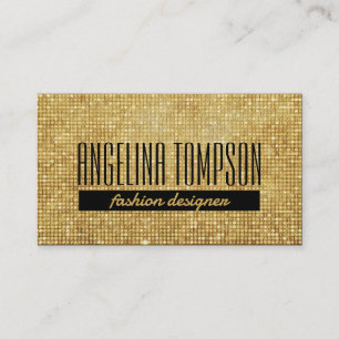 Carte De Visite Gold Metal Motif Fashion Blogger Design Expert