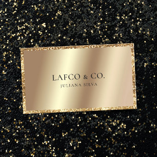 Carte De Visite Gold Metallic Foil QR Code Luxe