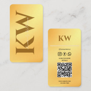 Carte de visite Gold minimaliste - Nom personnalis