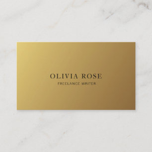 Carte De Visite Gold Modern Elegant Professionnel Minimaliste