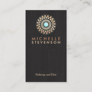 Carte De Visite Gold Motif Wood Grain Look Cool noir