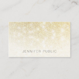 Carte De Visite Gold Parties scintillant Modèle moderne professio