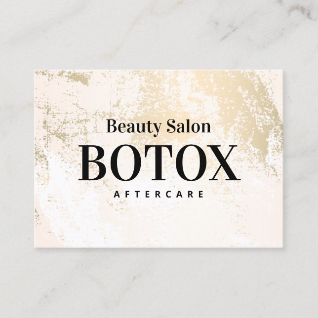 Carte De Visite Gold Pastel Botox Aftercare (Devant)
