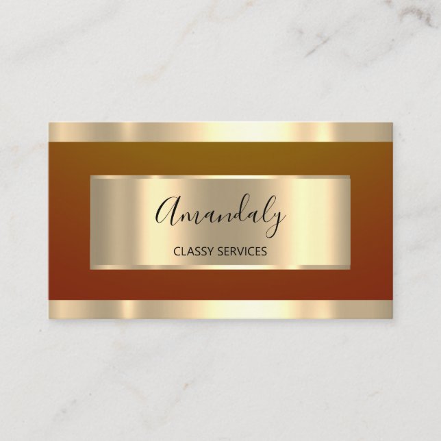 Carte De Visite Gold Professional Consulting Dusty Meadow (Devant)