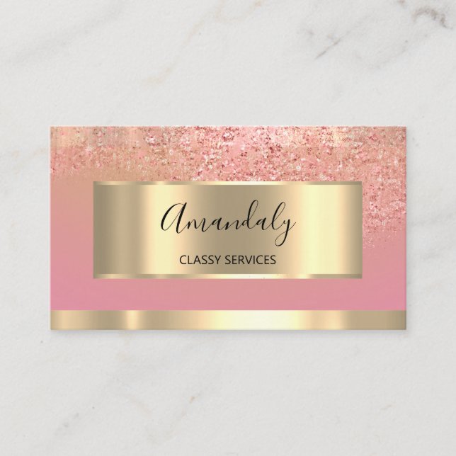 Carte De Visite Gold Professional Consulting Dusty Parties scintil (Devant)