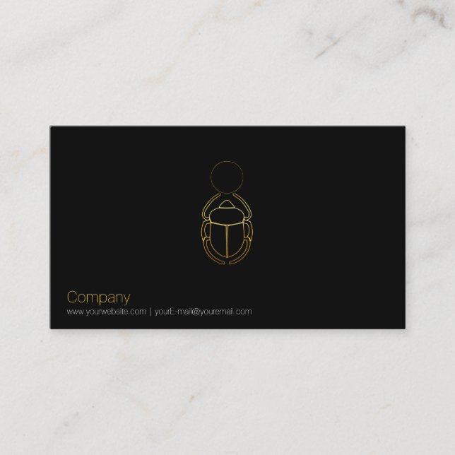 Carte de visite Gold Scarab (Devant)