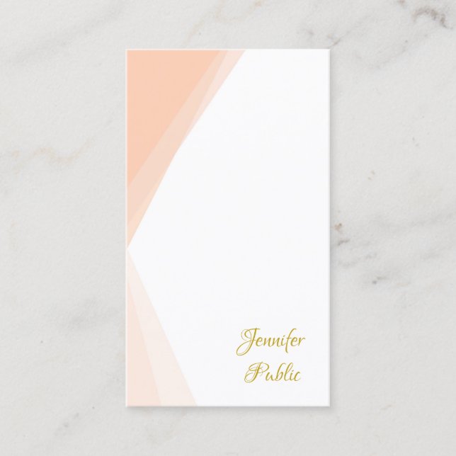 Carte De Visite Gold Script Name Modèle Professional Modern (Devant)