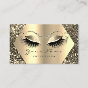 Carte De Visite Gold Sepia Parties scintillant maquillage Artiste 