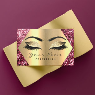Carte De Visite Gold Sepia Parties scintillant maquillage Artiste