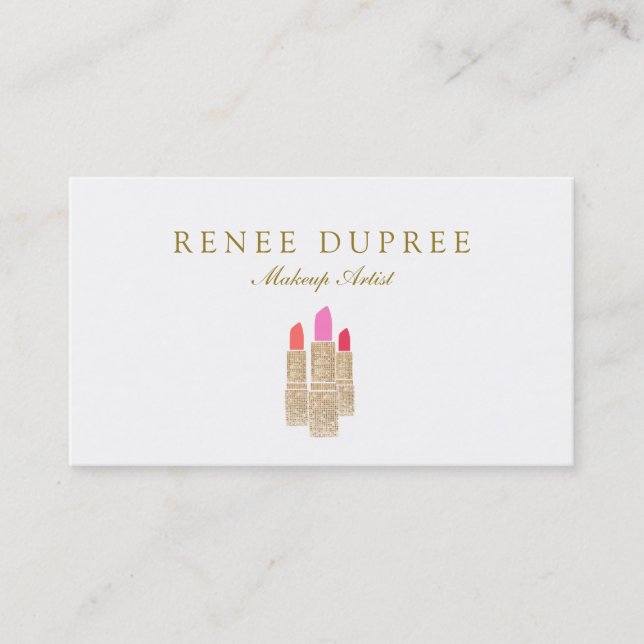 Carte De Visite Gold Sequin (Devant)