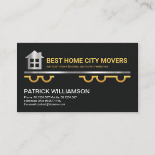 Carte De Visite Gold Silver Truck Carrier Home Logistic Movers