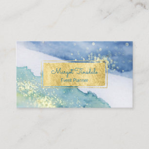 Carte de visite Gold Sparkel et Watercolor