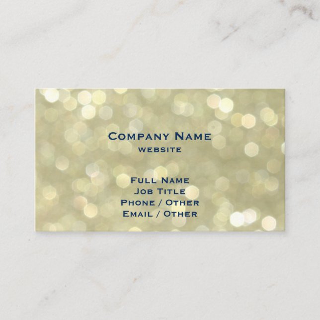 Carte de visite Gold Sparkles (Devant)